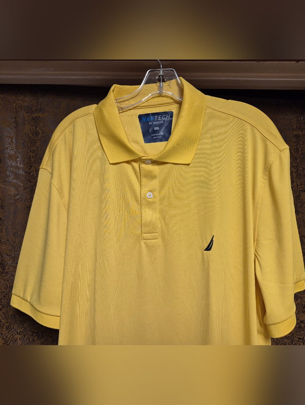 Nautica Yellow Polo with Embroidered Logo
